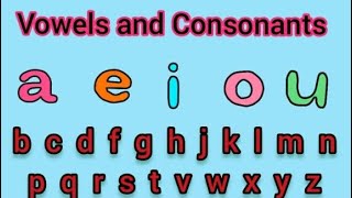 vowels and consonants  Difference between vowels and consonant  Vowels and consonants for kids [upl. by Naedan]