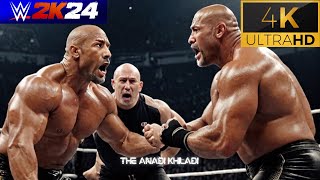 The Rock vs Goldberg WWE 2K24 WWE [upl. by Eltsyrc]