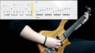 Led Zeppelin  Immigrant Song Bass Cover Play Along Tabs In Video [upl. by Ahseuqram]