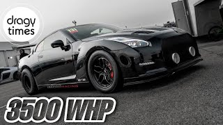 3500 WHP Billys Nissan GTR  Acceleration 100363 kmh 60226 mph by Dragy Motorsports [upl. by Schild164]