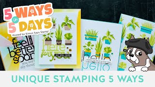 5 Ways in 5 Days FREE Crafty Series BONUS DAY Unique Stamping [upl. by Ches]