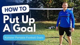 How To Put Up A Kickster Portable Football Goal [upl. by Arikaahs]