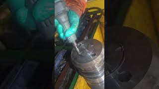 Die Grinder Cylinder Piston Head Locking Tab to remove piston head  Seadrill Polaris Chief Mr Luza [upl. by Odlavso609]