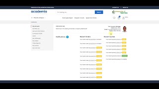 Academia Online Store  Account Dashboard [upl. by Serene]