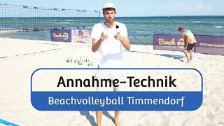 Annahme im Bagger Beachvolleyball Timmendorf Tutorials [upl. by Veator]