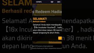 kode reedem free fire terbaru 2024 tiket incubator 10 [upl. by Cyndia260]