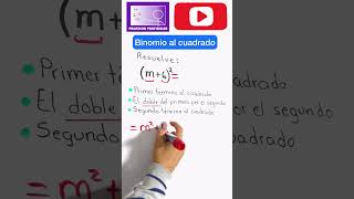 ✔️Binomio al cuadrado ejercicios en 1 minuto [upl. by Noyk]