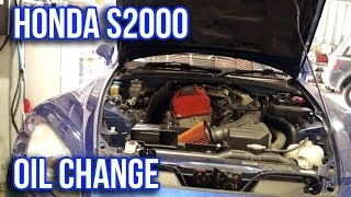 Honda S2000 Oil Change Tutorial [upl. by Wehttam]