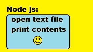 Node Js Read Text File Print Contents [upl. by Namra804]