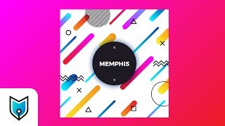 Abstract memphis background in Adobe Illustrator [upl. by Anileva]