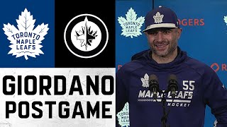 Mark Giordano Post Game  Toronto Maple Leafs vs Winnipeg Jets  March 31 2022 [upl. by Ashly105]