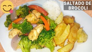 SALTADO DE BRÓCOLI CON POLLO Delícioso 😋 y Nutritivo Receta Peruana🇵🇪 [upl. by Duck661]