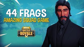 Amazing 44 Frag Duo Squad Game  Fortnite Battle Royale Gameplay  Ninja amp SypherPK [upl. by Eittam]