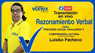 CLASES FREE DE RAZONAMIENTO VERBAL  VONEX [upl. by Nolos]