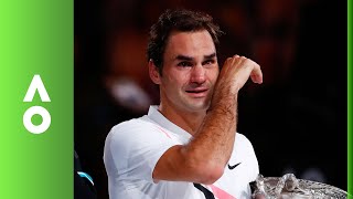 Roger Federers emotional winning speech  Australian Open 2018 Final [upl. by Ahtrim]