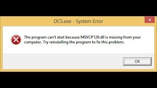 حل مشكل fix msvcp120 DLL [upl. by Zanas]