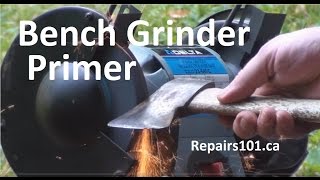 Bench Grinder Primer  Tips Tricks amp Axe  Hatchet Head Restoration [upl. by Bondon]