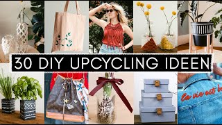 30 Upcycling DIY Ideen aus Altglas ampTetrapak Fashion Thrift Flips Jeansjacken Shirtsamp Handtaschen [upl. by Landis]