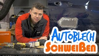 Wie KfZ Blech richtig schweißen  Punktschweißen Anleitung Tutorial [upl. by Htebazileyram]