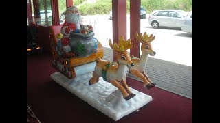 1990s Coin Operated Sleigh Kiddie Ride  Baby Santa Claus [upl. by Rigby]