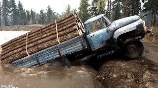 Spintires Chernobyl DLC  B 130 Truck Transporting Logs on the Chernobyl Map Part 2 [upl. by Kyla]