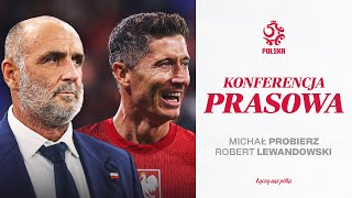 MICHAŁ PROBIERZ I ROBERT LEWANDOWSKI NA KONFERENCJI PRASOWEJ REPREZENTACJI POLSKI RETRANSMISJA ⚪🔴 [upl. by Etteve]