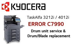 kyocera 3212i drum unit service  error c7990 [upl. by Niattirb]