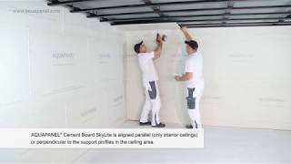 Installation of Knauf AQUAPANEL® Cement Board SkyLite [upl. by Eelinnej]