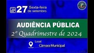 AUDIÊNCIA PÚBLICA cumprimento das Metas Fiscais da Prefeitura de EmbuGuaçu II Quadrimestre 2024 [upl. by Aydan]