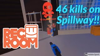 RecRoom Paintball VR Oculus Quest  46 Kills on Spillway [upl. by Netsreik407]