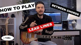 How To Play Licks Between Chords  Blues Shuffle  TABs [upl. by Barnet]