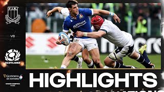 HIGHLIGHTS  🇮🇹 ITALY V SCOTLAND 🏴󠁧󠁢󠁳󠁣󠁴󠁿  2024 GUINNESS MENS SIX NATIONS RUGBY [upl. by Reerg]