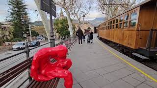 Ferrocarril de Sóller station Sóller Mallorca Spain [upl. by Enirhtak740]