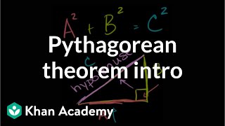 The Pythagorean theorem intro  Right triangles and trigonometry  Geometry  Khan Academy [upl. by Adnim]