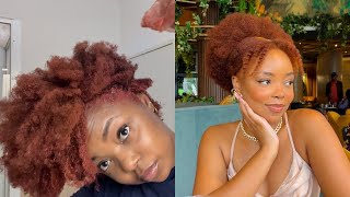 How I dye my 4C natural hair gingercopper NO BLEACH  SOUTH AFRICAN YOUTUBER [upl. by Swayder]