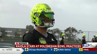 Dylan Raiola Stars at Polynesian Bowl Practices [upl. by Abdella]