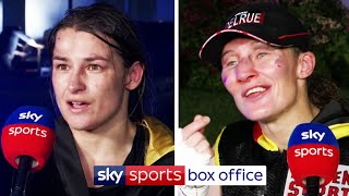 quotThis time she deserved to winquot  Katie Taylor amp Delfine Persoon react to their thrilling battle [upl. by Annaiel447]