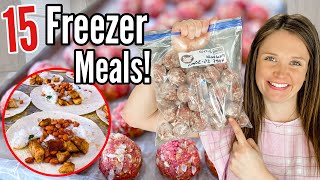 15 EASY FREEZER MEALS  Quick amp TASTY Meal Prep Recipe Ideas  Julia Pacheco [upl. by Minda]