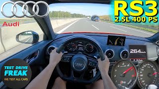 2020 Audi RS3 Sportback 400 PS TOP SPEED AUTOBAHN DRIVE POV [upl. by Nagle420]