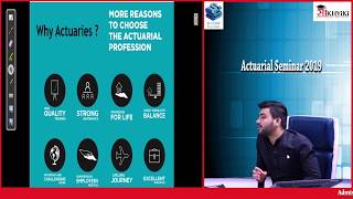 Seminar on Actuarial Science  Actuarial Career  by Saket Saraogi SCUBE [upl. by Karim]