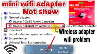 802 11n mini wifi adapter not show  wifi adapter for pc not working  usb wifi for pc not working [upl. by Simone]