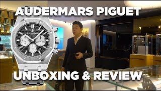 Audermars Piguet Royal Oak Chronograph Black Dial Unboxing [upl. by Burg]