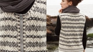 5 Colorwork Vest Vogue Knitting Fall 2011 [upl. by Aranahs]