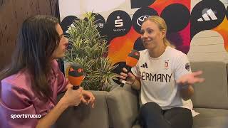 Andrea Petkovic interviewt Angelique Kerber [upl. by Yxel198]