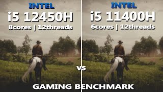 INTEL i5 12450H vs i5 11400H Gaming Benchmark Test in 2024  Tested in 10 Games  RTX 2050 [upl. by Fortna]