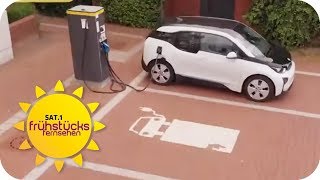 Vorteile eines EAutos in der Stadt Das EAutoExperiment  SAT1 Frühstücksfernsehen [upl. by Anivel]