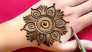 Very beautiful stylish back hand mehndi design  easy mehndi design  mehndi ka design  mehndi [upl. by Attiuqehs]