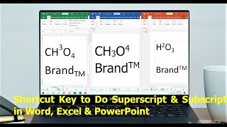 Easy Shortcut Key to Do Superscript amp Subscript in Word Excel amp PowerPoint Office 20072023 [upl. by Ilke152]