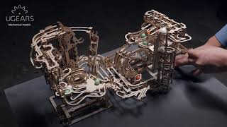 Ugears Marble Run Stepped Hoist  Assemble me Let my marbles go [upl. by Eillo54]