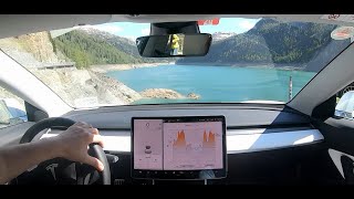 50km auf den Julierpass CH via Marmorera Stausee und zurück  Tesla Model 3 Standard Range Plus [upl. by Cathee83]